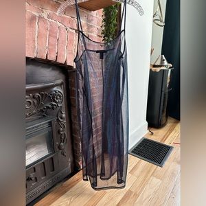 Iridescent forever 21 transparent mesh dress